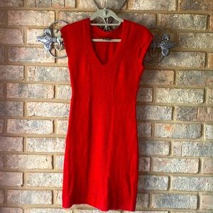 Red with red sparkles Dots Dress